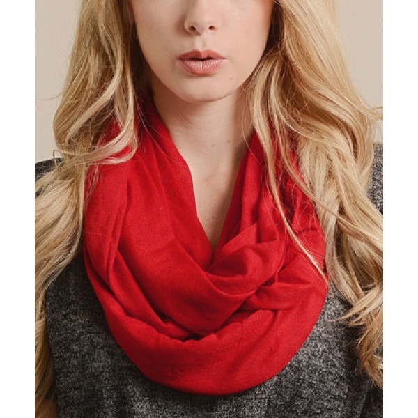Deep Red Infinity Scarf